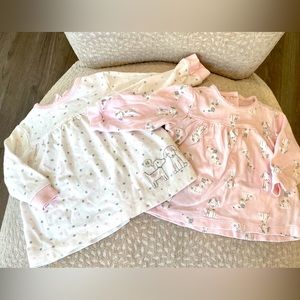 2 Long Sleeve Tops - Little Me Size 9 Months